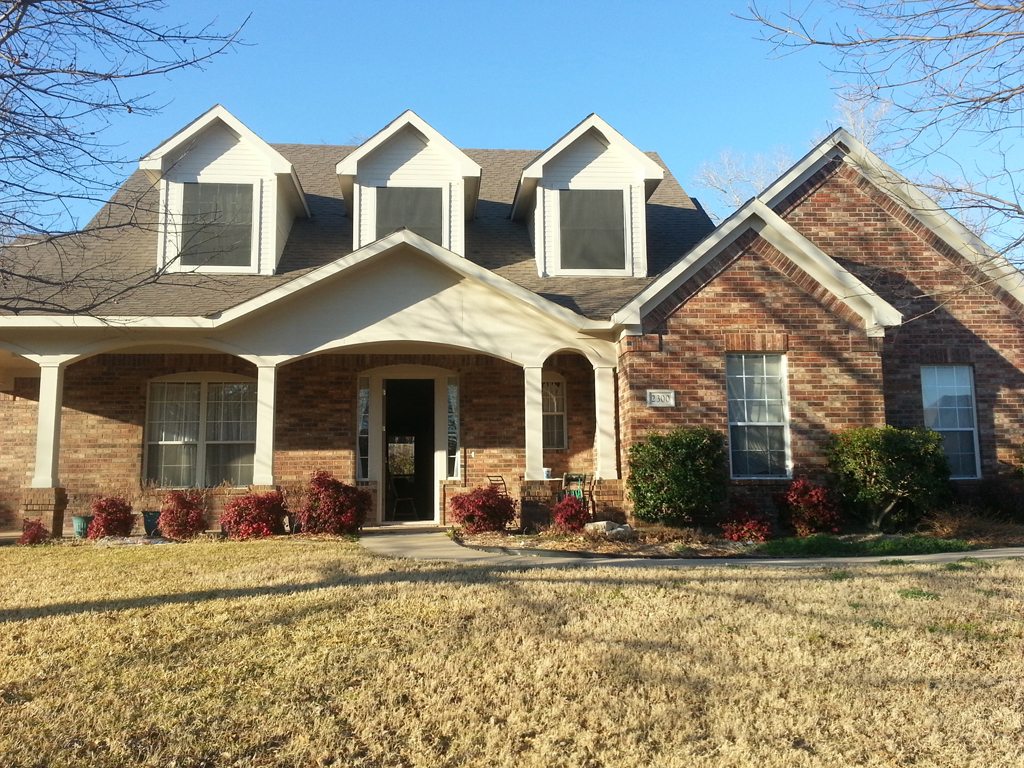 Completed brick home exterior project